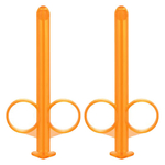 Набор из 2 оранжевых шприцов для введения лубриканта California Exotic Novelties Lube Tube SE-2380-03-2