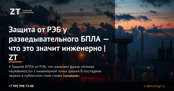 Защита от РЭБ у разведывательного БПЛА — что это значит инженерно | ZT Защита от РЭБ у разведывательного БПЛА — что это значит инженерно | ZT