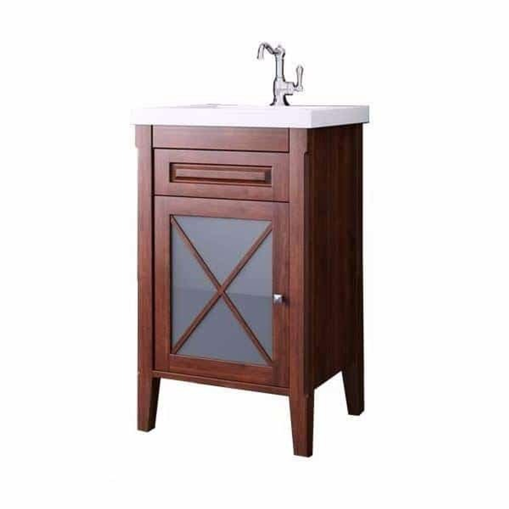 Тумба Палермо 50, левая, цвет свет.орех с раковиной OPADIRIS Анита 50