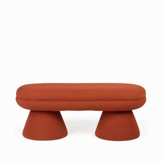 Банкетка Zuma 120х45 см, оранжевое букле