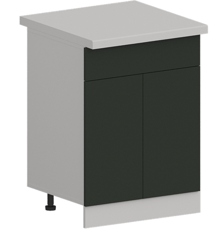 Кухня Модуль ШН1Я 601 Белый / Насыщенно-зеленый