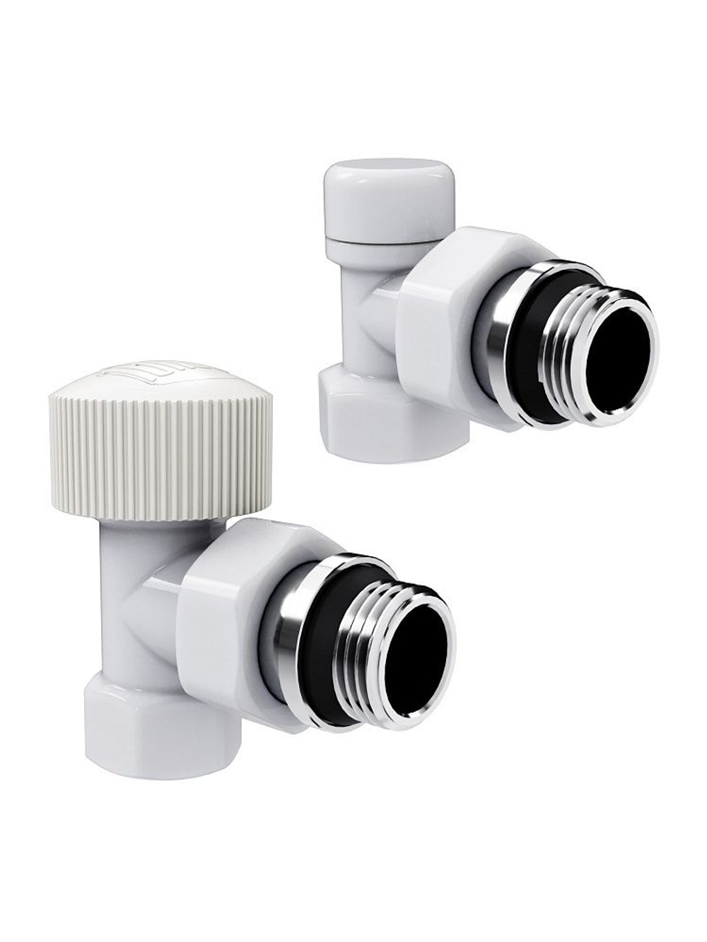 Набор термостатический угловой для радиатора Royal Thermo Design 1/2"М30х1,5 белый (RATVDU11212WH)