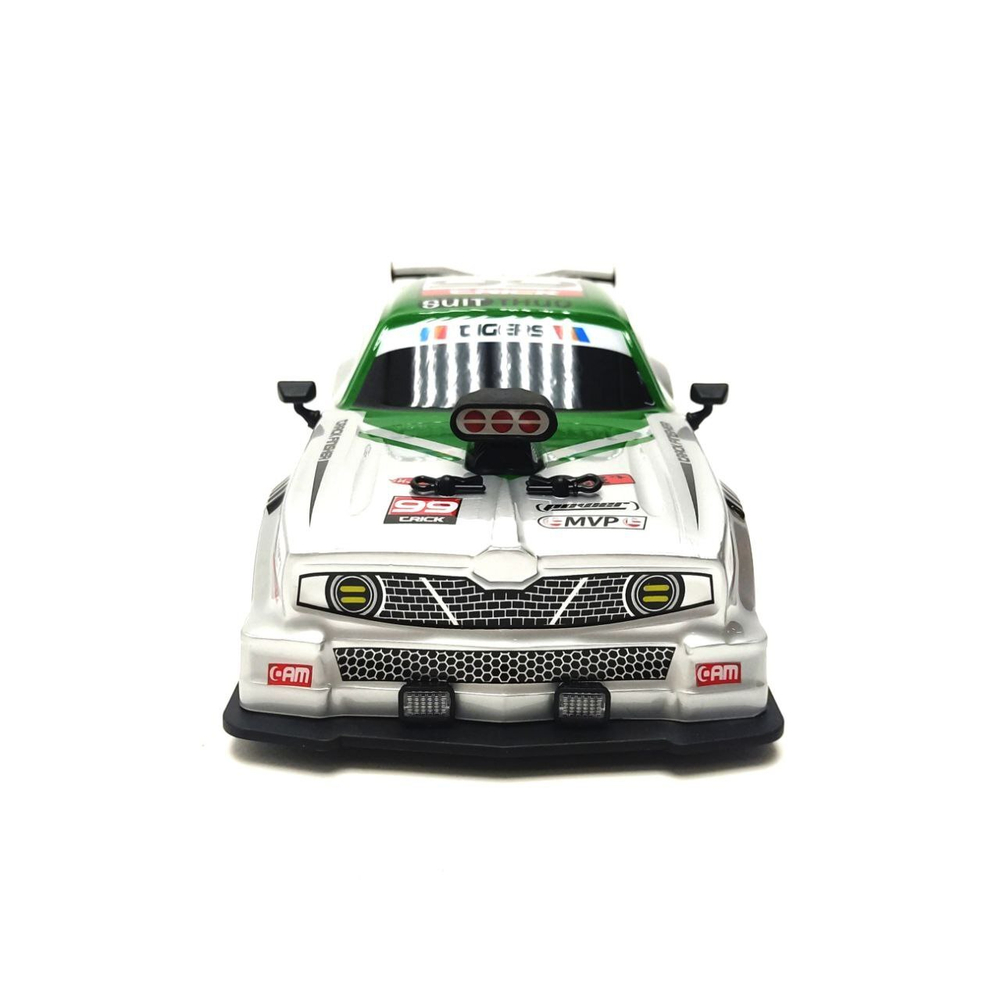 Радиоуправляемая машина для дрифта HB Ford Mustang (4WD, свет, пар, акб, 1:16) - SC16A08-1 серо-зеленый