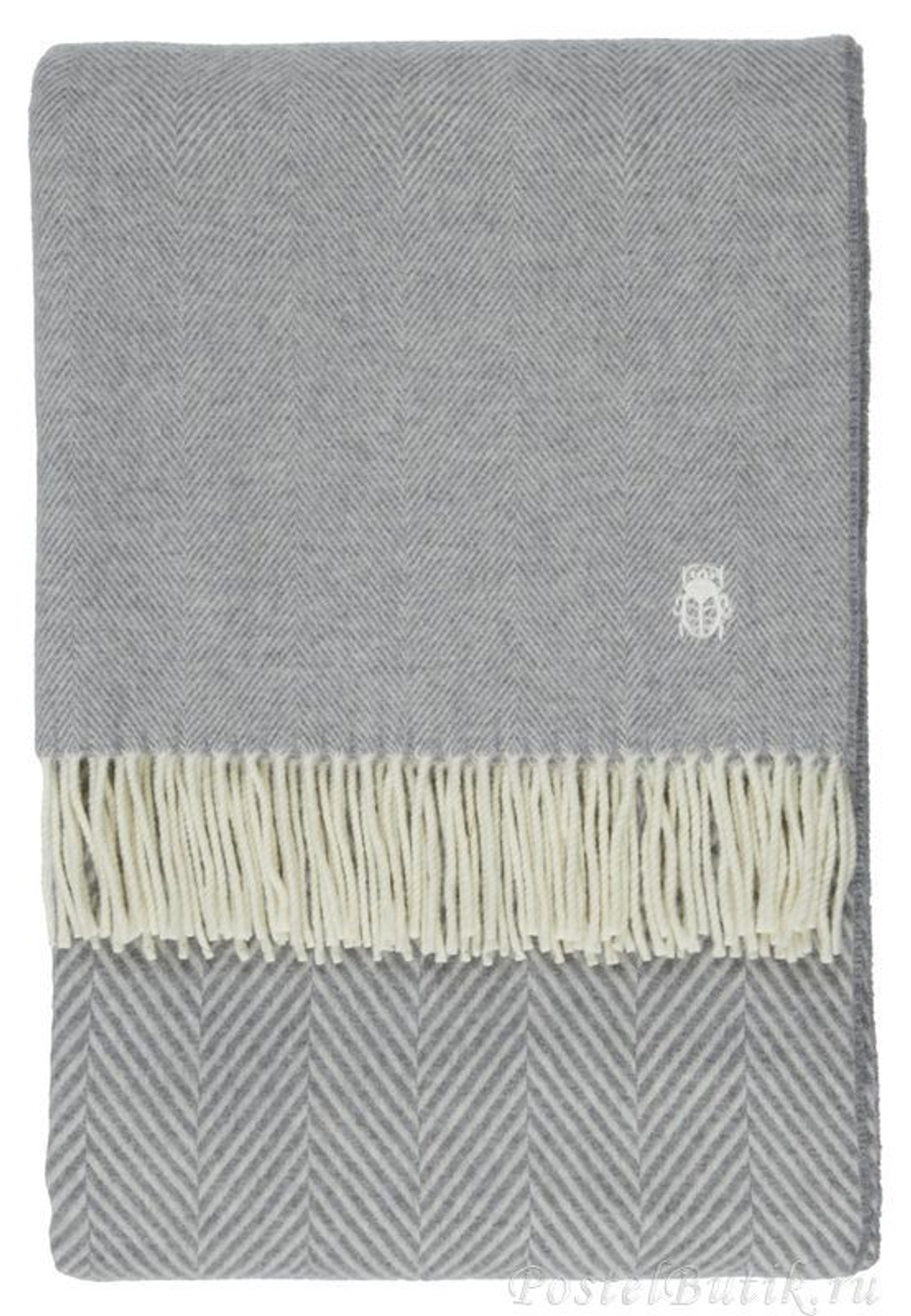 Плед шерстяной 135x190 Zoeppritz Evolution светло-серый Германия