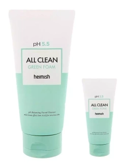 Гель для умывания слабокислотный для чувствительной кожи Heimish pH 5.5 All Clean Green Foam
