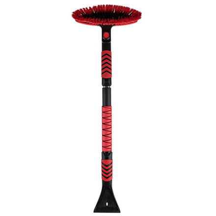 Щетка для снега телескопическая со скребком и водосгоном SkyWay 90-110см поворотная