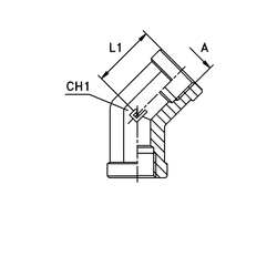 Штуцер FSC45 BSP 1/2" BSP 1/2"