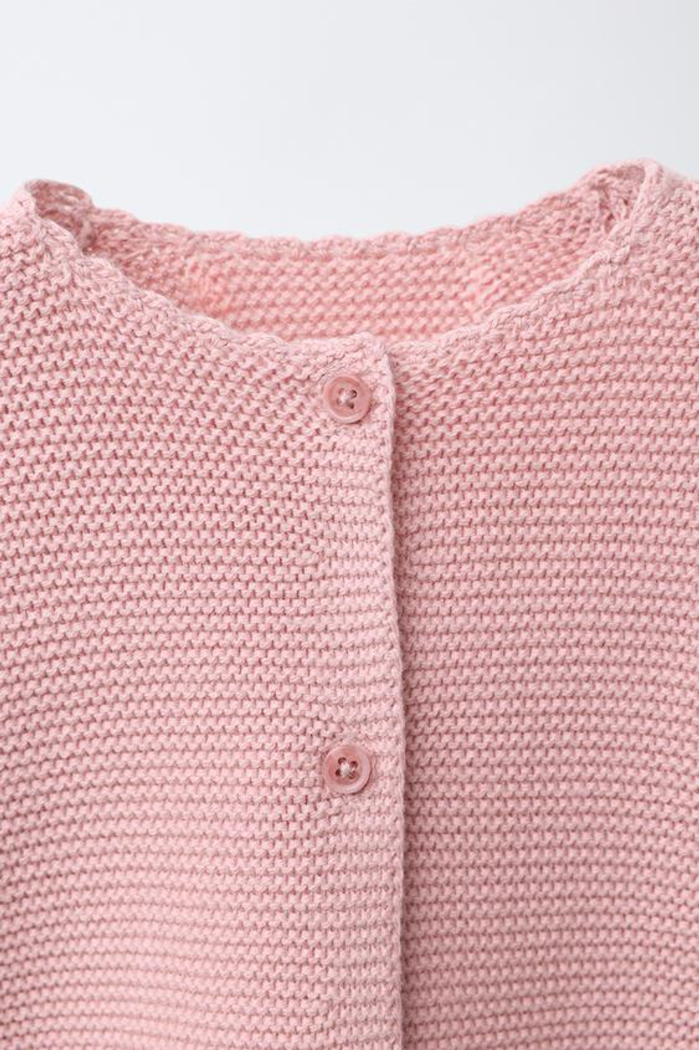 ZARA ВЯЗАНЫЙ КАРДИГАН С ВОЛНАМИ, МЯГКИЙ РОЗОВЫЙ