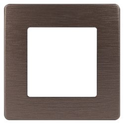 Рамка для розеток и выключателей ЭРА Серия 12 12-5101-13 на 1 пост, Сатин, бронза