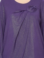 Блузка нарядная блестящая с розой