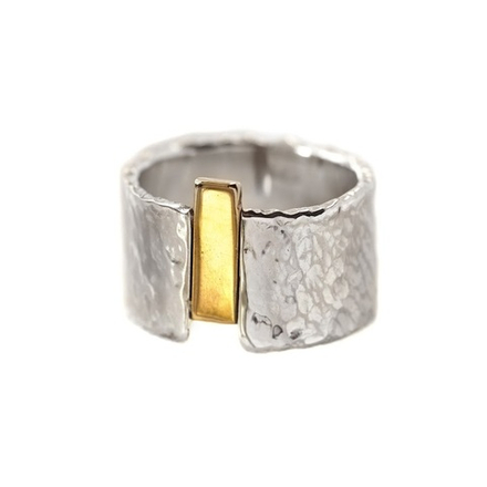 E.Tolstaya кольцо битое "L" с латунью