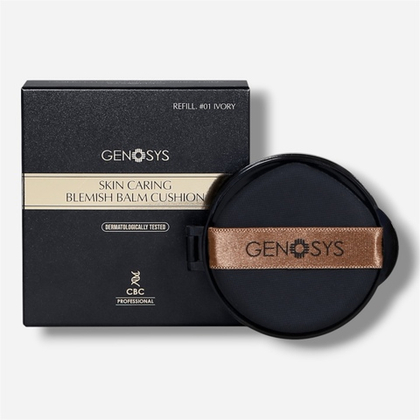 GENOSYS РЕФИЛ УХАЖИВАЮЩЕГО BB-КУШОНА С ТОНИРУЮЩИМ ЭФФЕКТОМ ТОН 01 Ivory Skin Caring Blemish Balm Cushion Ivory SPF50/PA++++ Refill
