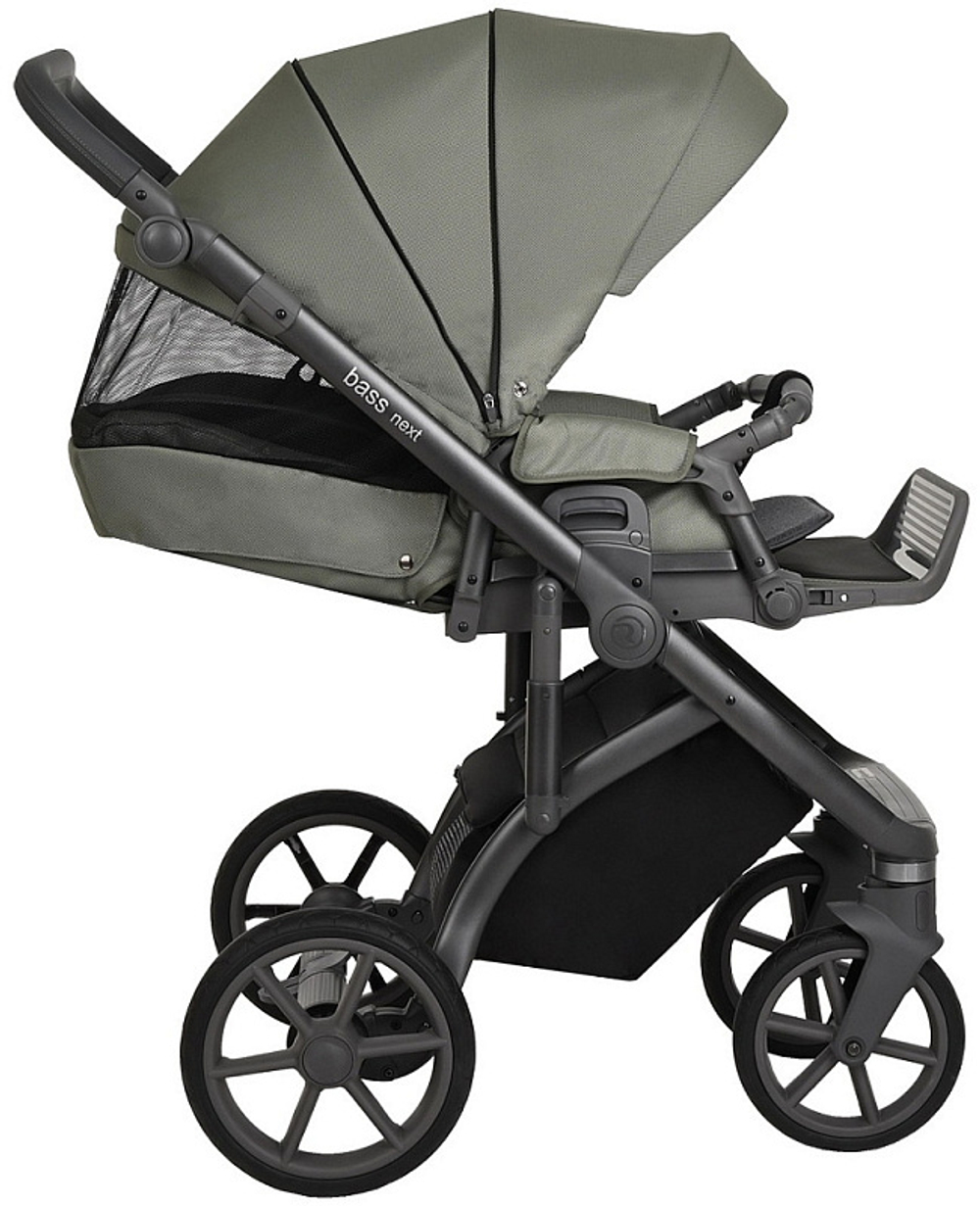 Детская коляска Roan Bass Next 3 в 1 с автокреслом Avionaut Silver Black RN023/1 Misty Mood