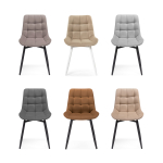 Стул на металлокаркасе Woodville Челси крутящийся кирпичный, черный, ножки черные