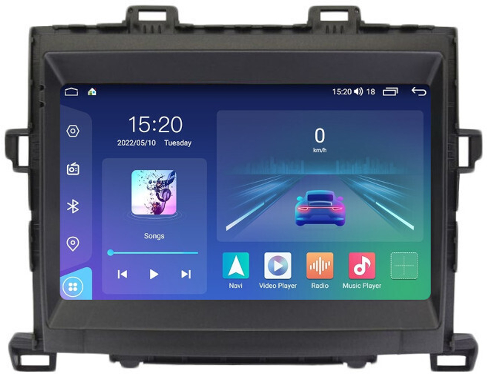 Магнитола для Toyota Alphard H20, Vellfire 2008-2014 (полочка под экраном) - Parafar PF698RN2K на Android 13, QLED+2K, ТОП процессор, 4Гб+32Гб, CarPlay, 4G SIM-слот