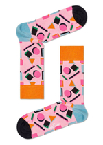 Носки унисекс Nineties Sock с геометрическими фигурами (Размер: 25) (Цвет: розовый)