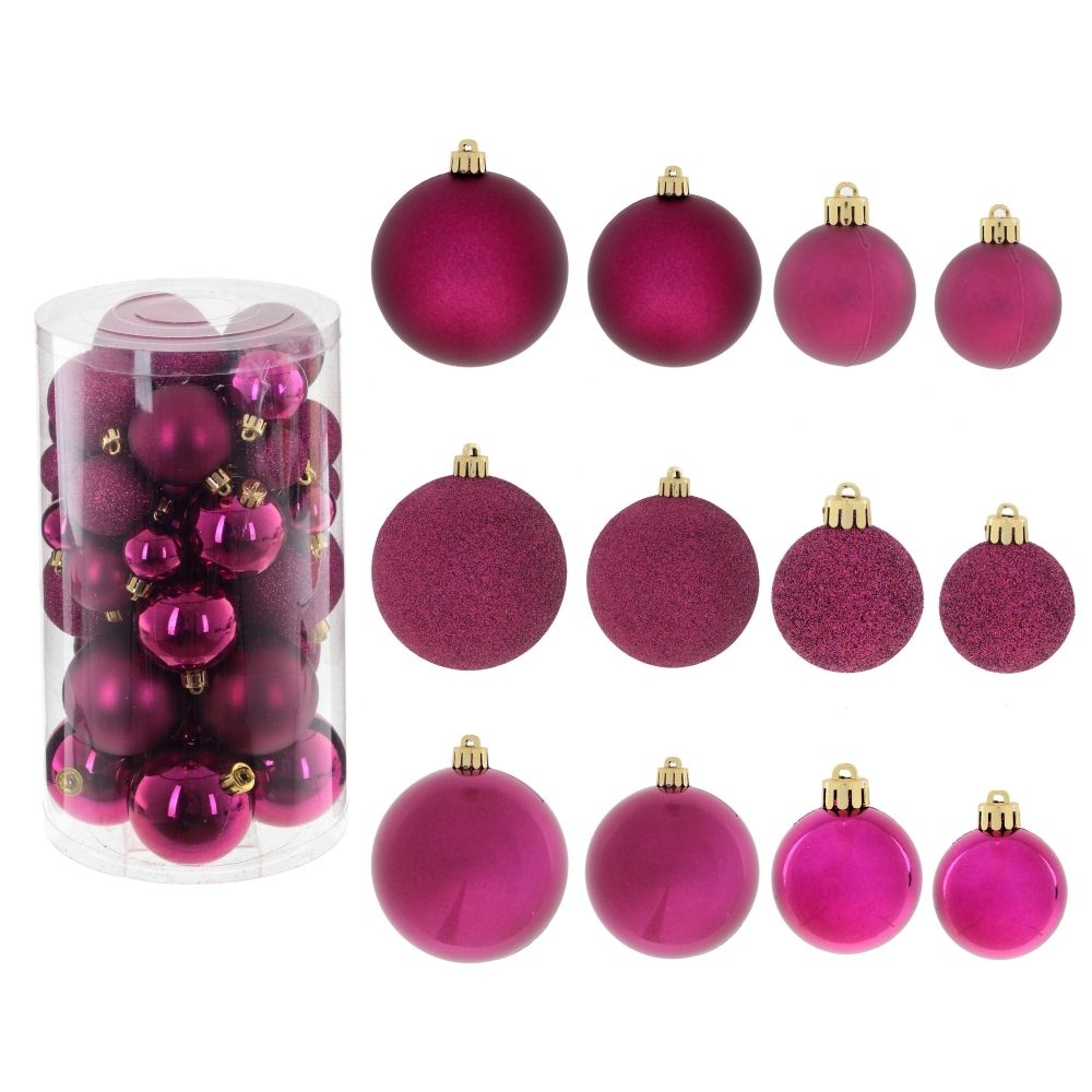 GAEM Набор из 25шт Украшение новогоднее "Шар", D 6/5/4/3 см, L14 W14 H26 см