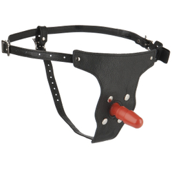 Женский фаллопротез Harness с двойной стимуляцией на трусиках - 15,5 см.