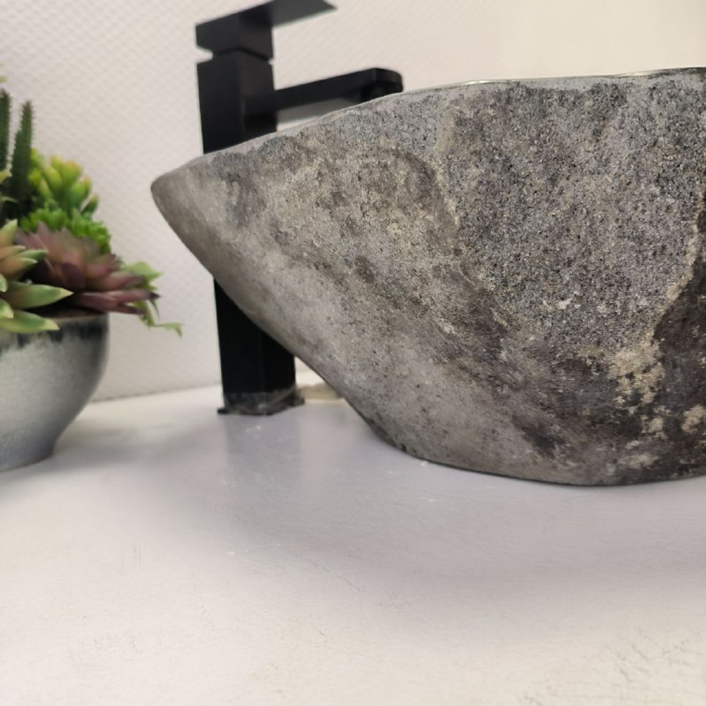 Раковина из речного камня RS62810 (43*38*16) 55