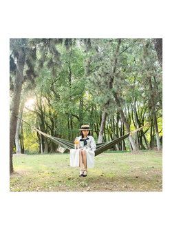 Гамак Naturehike, туристический, хлопковый, зеленый