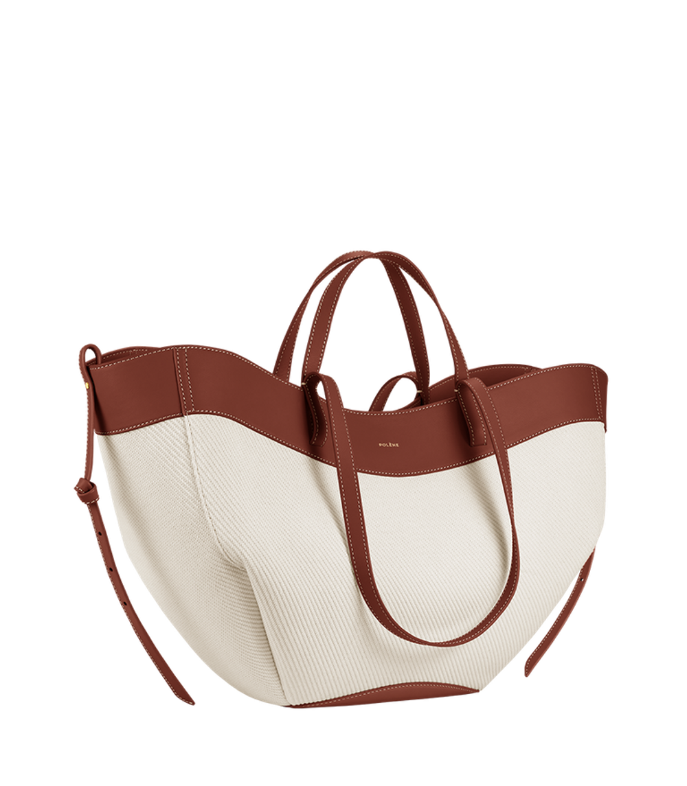 Сумка Polene Cyme EDITION COGNAC CANVAS