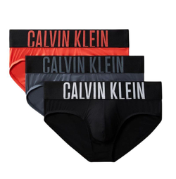 Боксерки теннисные Calvin Klein Hip Briefs Intense Power 3P - black/grey/brown