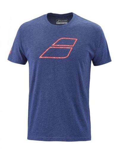 Мужская теннисная футболка Babolat Big Flag Tee Men - estate blue heather