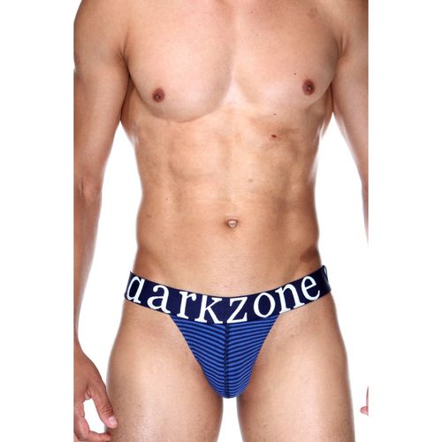 Мужские трусы танга синие в полоску DARKZONE DZN6173