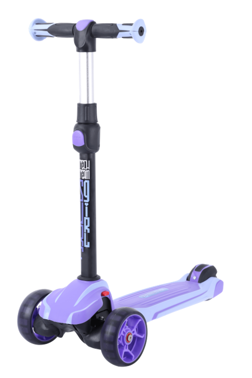 Самокат детский трехколесный светящийся Tech Team Surf Girl 2021, сиреневый