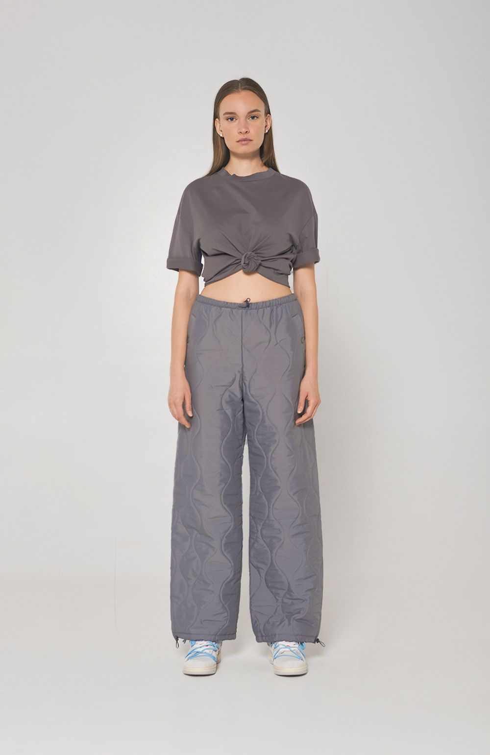 Брюки Alexandra Talalay стёганые AT019 серые