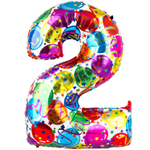 Шар Фольгированный Цифра 2 Шары (Ассорти)