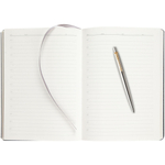 Подарочный набор: Шариковая ручка Parker Jotter Essential, St. Steel GT, стержень: Mblue и Ежедневник недатированный коричневый