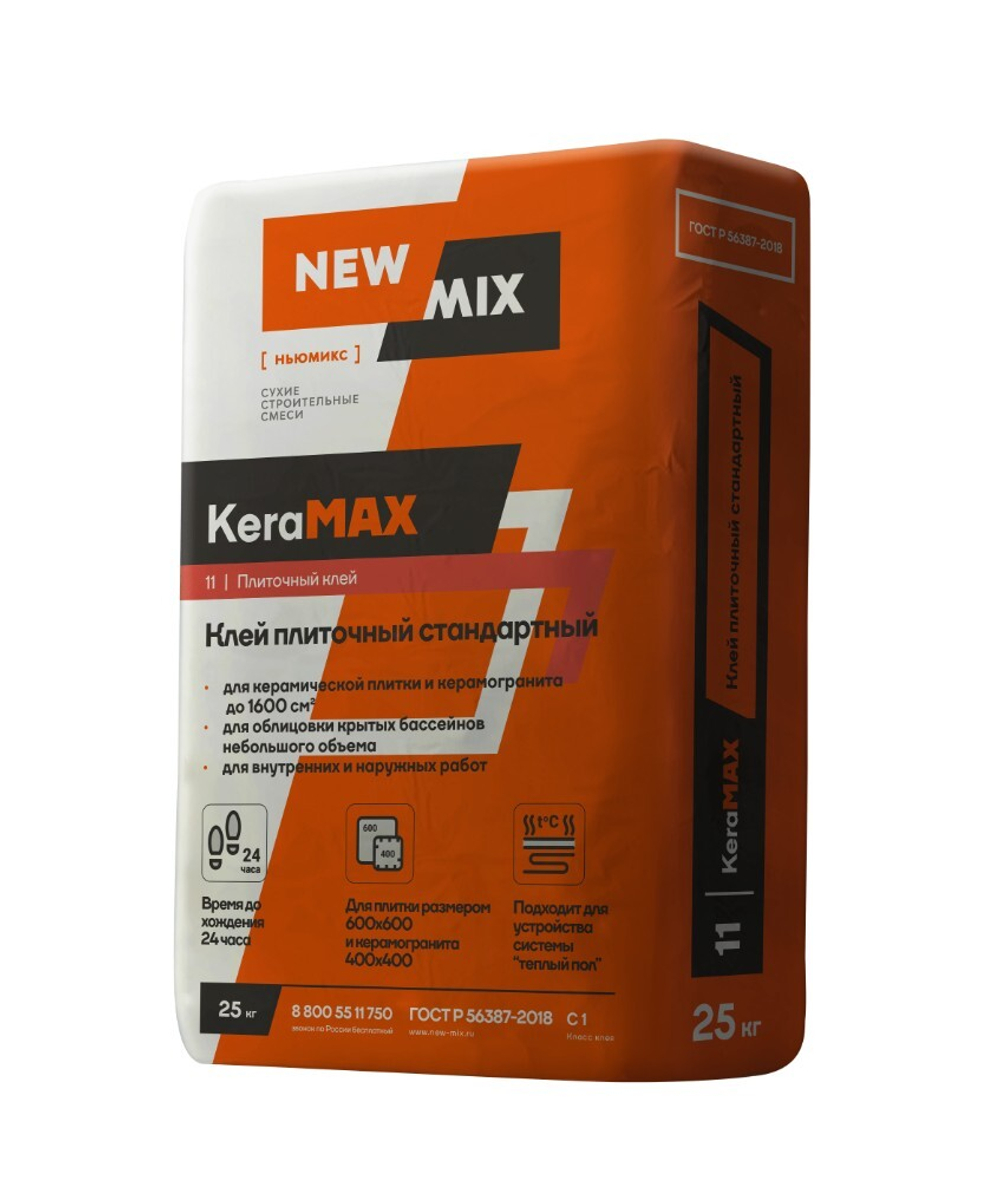 Плиточный клей стандартный NewMix KeraMAX 25 кг