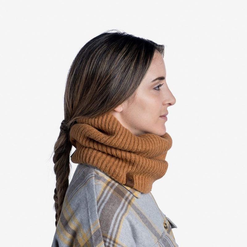 Вязаный шарф-труба с флисом Buff Neckwarmer Knitted Polar Marin Nut Фото 4