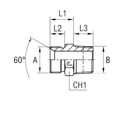 Штуцер FC BSP 1/2 - BSPT 3/4