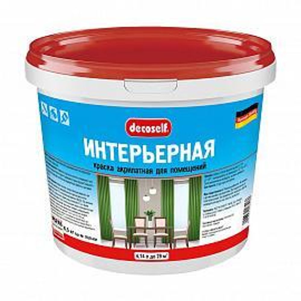 Краска ПУФАС моющ. Decoself мороз белая 6,5 кг