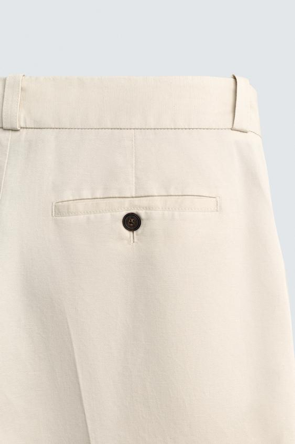 ZARA ПРЯМЫЕ БРЮКИ ЧИНОС ИЗ ХЛОПКА И ЛЬНА, ПЕСОЧНЫЙ