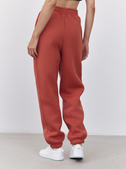 Брюки женские с начесом (терракотовый)