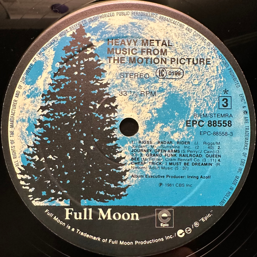 Heavy Metal - Music From The Motion Picture 2LP (Голландия 1981г.)