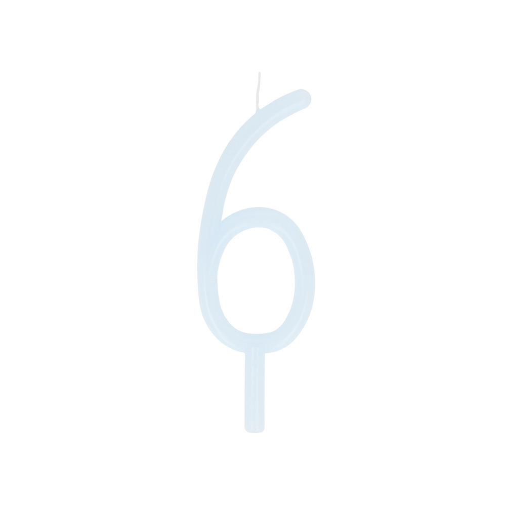 Свеча тонкая цифра "6"