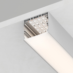 2000*35*50мм Комплект Профиль накладной для светодиодной ленты, цвет серебро, в комплекте 2 заглушки + экран + 4 крепежа