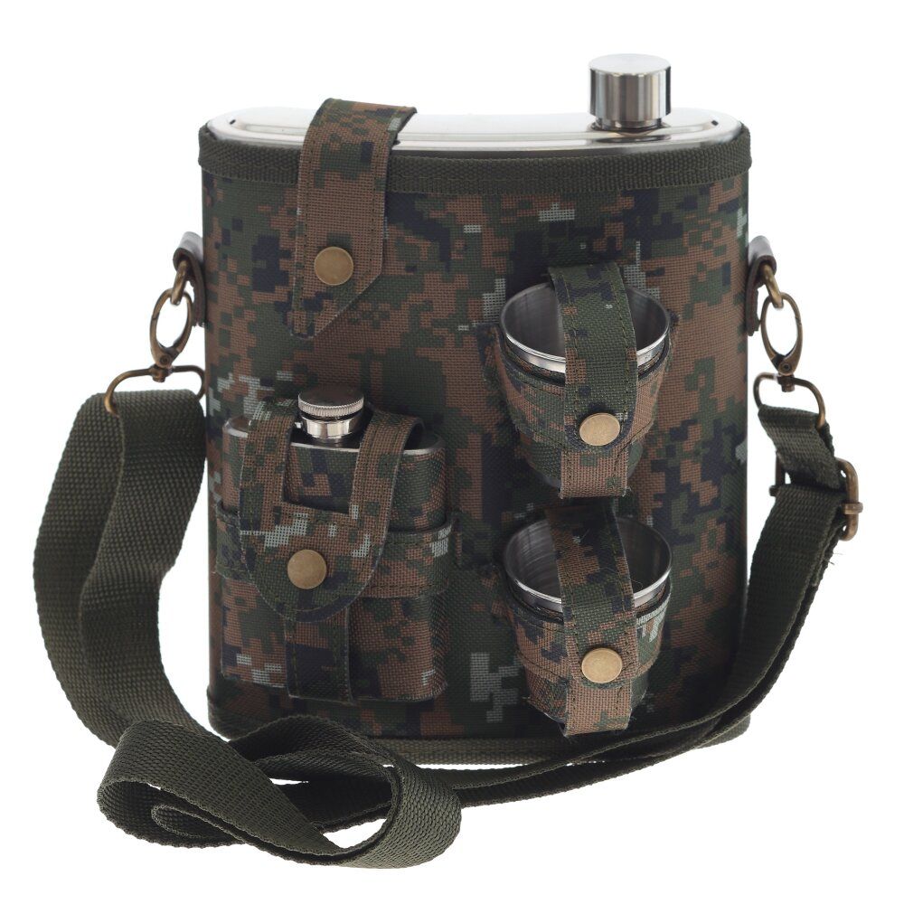 GAEM Набор из 4-х предм.: фляжка 1350 мл, 2 стопки 70 мл, фляжка 100 мл, L19 W10,5 H23,5 см