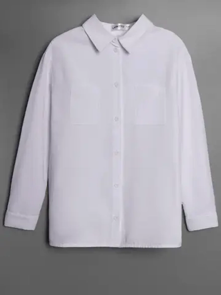 Белая школьная рубашка для девочки