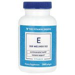 The Vitamin Shoppe, Витамин E, 268 мг (400 МЕ), 240 мягких таблеток