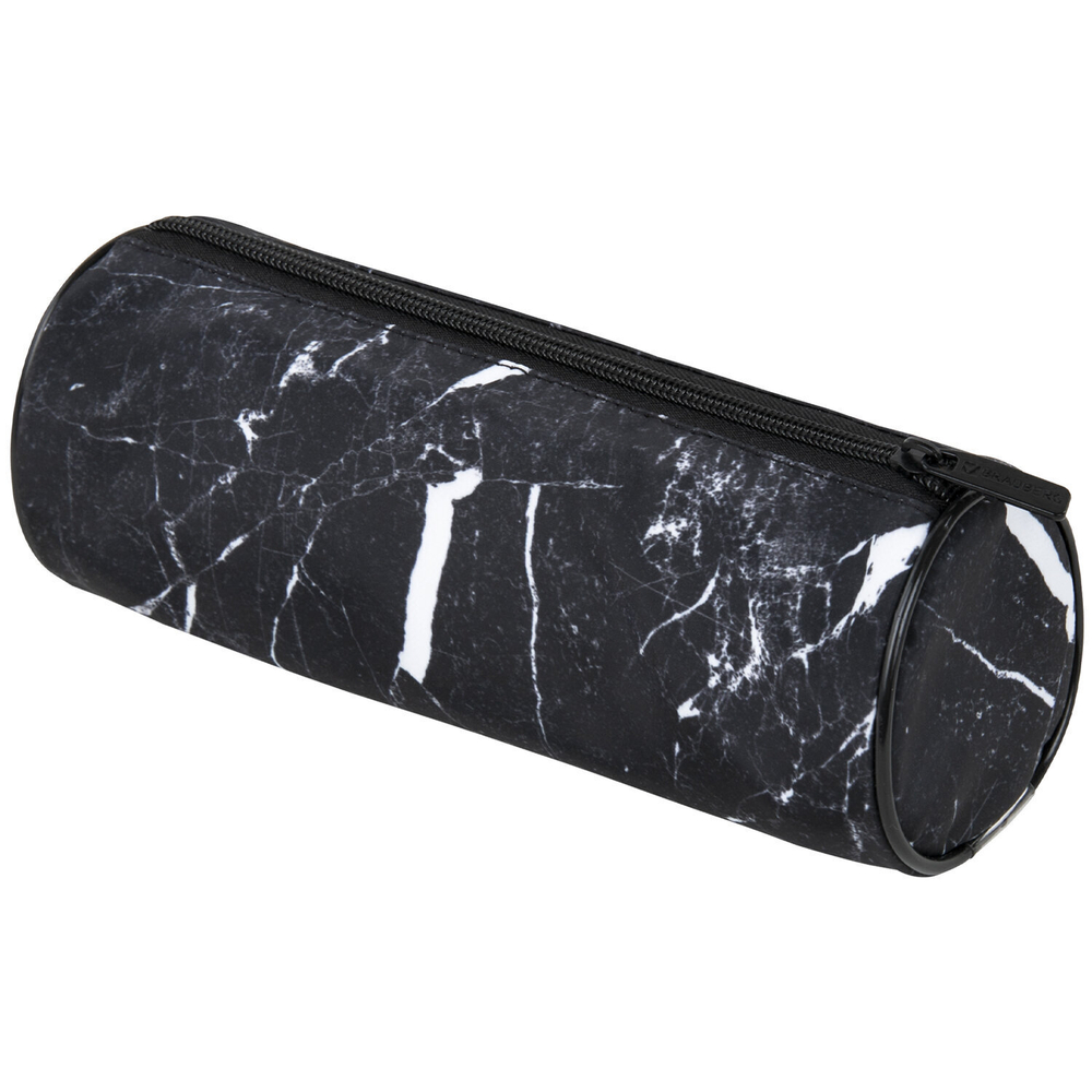 Пенал-тубус BRAUBERG с эффектом Soft Touch мягкий "Black marble" 22х8 см (2 штуки в упаковке)
