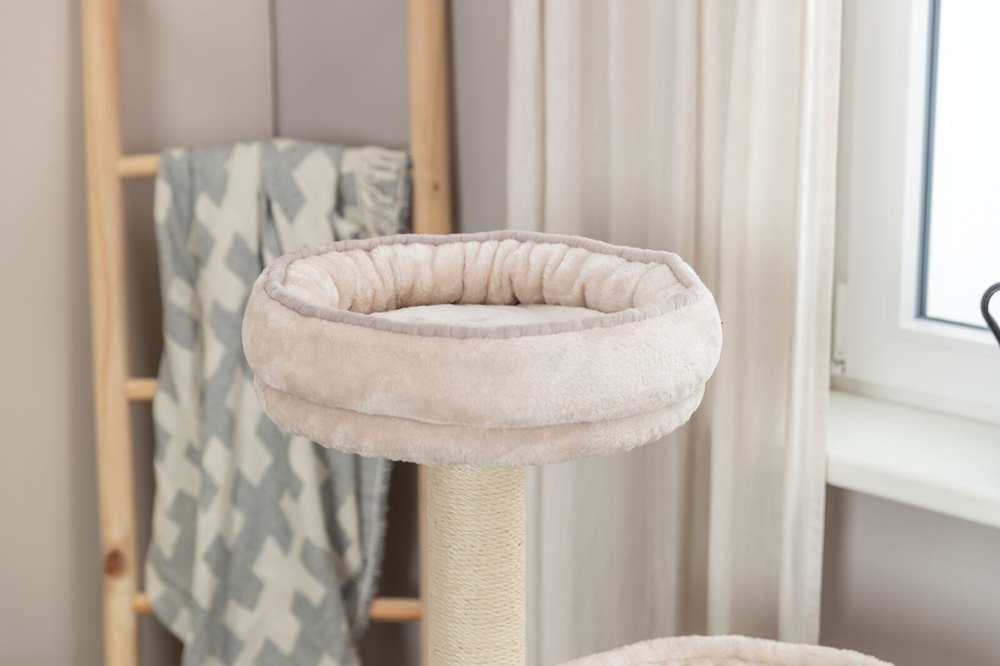 Домик для кошки Alessia, 114 см, светло-серый/песочный, Trixie