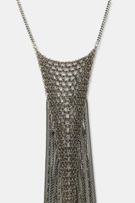 ZARA ОЖЕРЕЛЬЕ С ЦЕПОЧКАМИ, СЕРЕБРИСТЫЙ