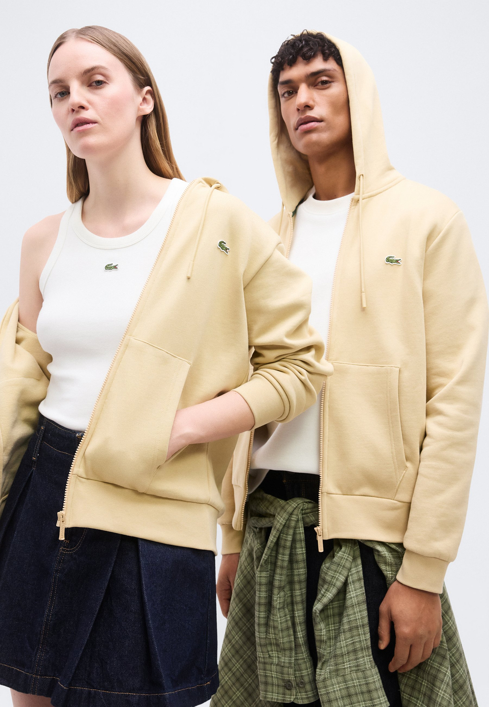 Lacoste Толстовка на молнии - просо / песок