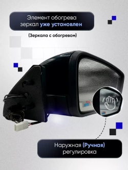 Зеркала ваз 2108-2109 2113-2115 Наружная регулировка