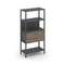 Shelf System Односекционный стеллаж четырехярусный с ящиками SN.STM-412 Антрацит/Вяз Благородный/Мет